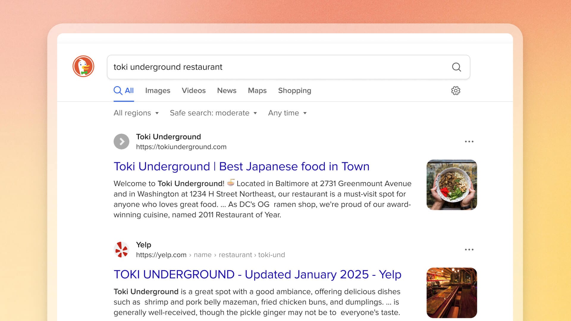 Thumbnail Previews in Search Results